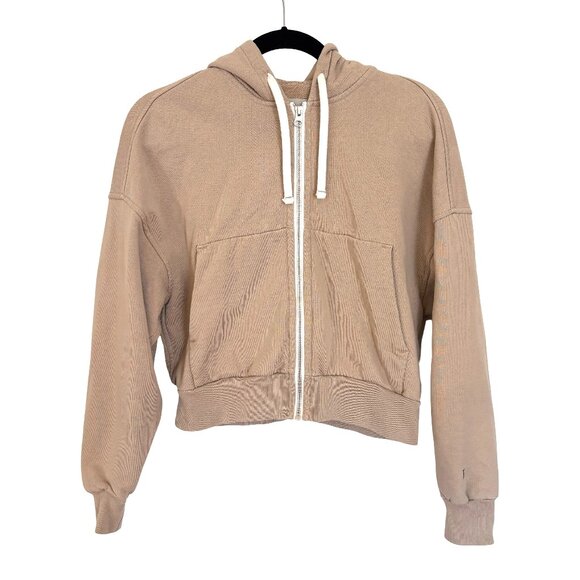 Everlane Track Organic Cotton Hoodie, Burnt Sugar, Size XS - Picture 3 of 6